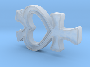 Sailor Mercury Symbol Pendant in Clear Ultra Fine Detail Plastic