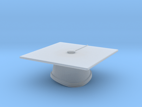 Graduation Cap in Clear Ultra Fine Detail Plastic