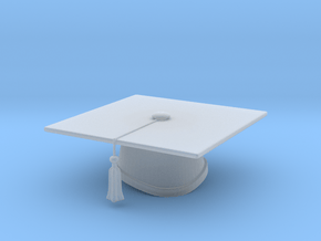 Graduation Cap - One Color in Clear Ultra Fine Detail Plastic