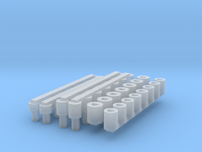 Arm Small Vessel Pegs And Holes in Clear Ultra Fine Detail Plastic