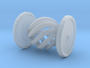 Shapeways Spinning Spiral Hypnosis Car in Tan Fine Detail Plastic