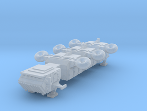6mm Freighter with landing gear in Clear Ultra Fine Detail Plastic