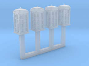 1/450 Police Call Box x4 (Tardis) in Clear Ultra Fine Detail Plastic