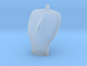 Cycladic Head Pendant in Clear Ultra Fine Detail Plastic