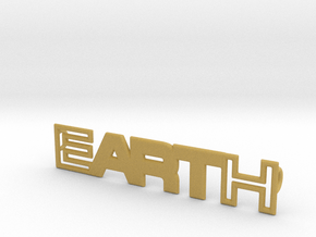 Earth - Art Pendant - 30mm in Tan Fine Detail Plastic