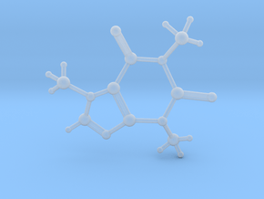 Caffeine Molecule in Clear Ultra Fine Detail Plastic