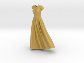 Wind Blown Gown in Tan Fine Detail Plastic