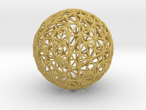 Triangulated Wiresphere in Tan Fine Detail Plastic
