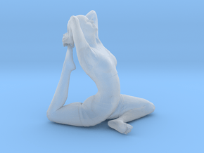 One-Legged King Pigeon Pose (small) in Clear Ultra Fine Detail Plastic