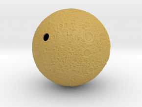 Moon Hollowed-~ 60mm diameter / 1mm wall thickness in Tan Fine Detail Plastic