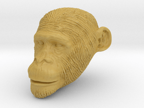 Head Chimp in Tan Fine Detail Plastic