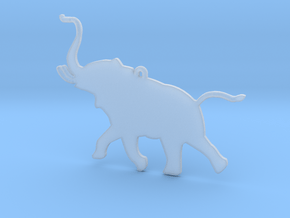 Trumpeting Elephant in Clear Ultra Fine Detail Plastic