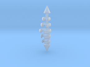 Kasey Spine in Clear Ultra Fine Detail Plastic