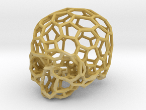 Voronoi Skull [1:0.5] in Tan Fine Detail Plastic