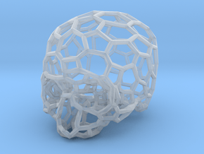 Voronoi Skull [1:0.5] in Clear Ultra Fine Detail Plastic