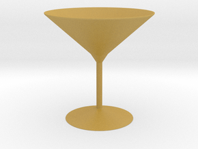 3d printed Martini Glass in Tan Fine Detail Plastic