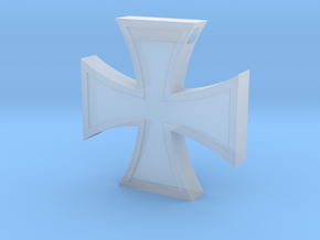 Iron Cross Pendant Revised in Clear Ultra Fine Detail Plastic