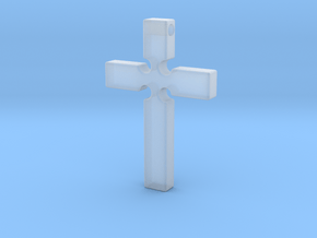 Monroe Cross Revised in Clear Ultra Fine Detail Plastic