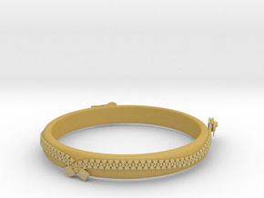  zipper ring(size = USA 5.5)  in Tan Fine Detail Plastic