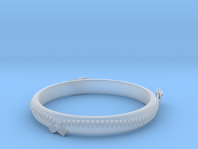  zipper ring(size = USA 5.5)  in Clear Ultra Fine Detail Plastic