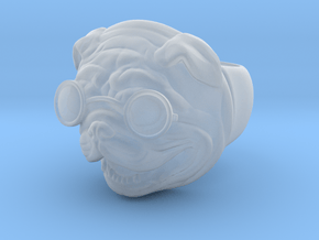 Bulldog Ring Hollow in Clear Ultra Fine Detail Plastic