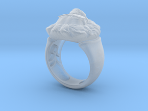Lion Ring (man's) in Clear Ultra Fine Detail Plastic