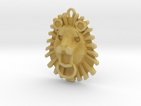 Lion Pendant in Tan Fine Detail Plastic
