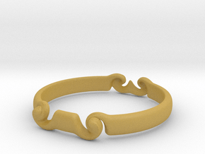 Spiral ring(size = USA 5.5)  in Tan Fine Detail Plastic