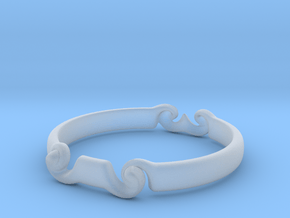 Spiral ring(size = USA 5.5)  in Clear Ultra Fine Detail Plastic