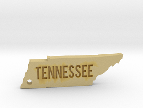 Tennessee Keychain in Tan Fine Detail Plastic