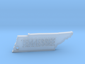 Tennessee Keychain in Clear Ultra Fine Detail Plastic