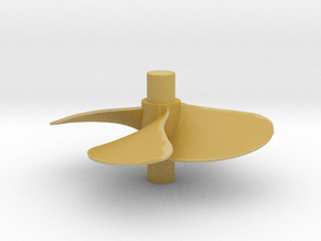 4 blade 5 inch right hand propeller  in Tan Fine Detail Plastic