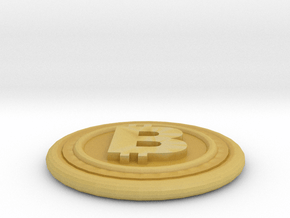Bitcoin in Tan Fine Detail Plastic