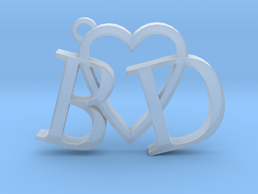 B love D (Key chain - Pendant) in Clear Ultra Fine Detail Plastic