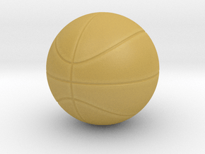 BasketBall in Tan Fine Detail Plastic