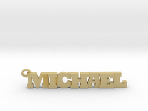 Michael Keychain (Pendant) in Tan Fine Detail Plastic
