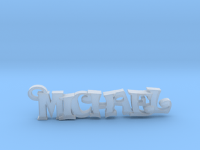 Michael Keychain (Pendant) in Clear Ultra Fine Detail Plastic