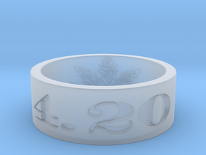 4.20 ring Ring Size 10 in Clear Ultra Fine Detail Plastic