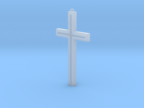 Modern Cross in Clear Ultra Fine Detail Plastic