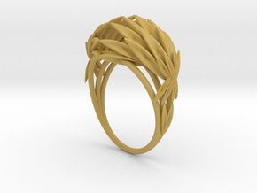 Oath Ring (size 7.25) in Tan Fine Detail Plastic