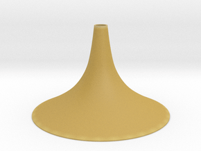 Simple Small Conical Vase in Tan Fine Detail Plastic