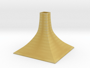 Squared Large Conical Vase in Tan Fine Detail Plastic