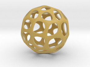 Voronoi Sphere in Tan Fine Detail Plastic