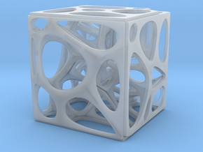 Voronoi Cube in Clear Ultra Fine Detail Plastic