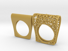 Ring Ornament in Tan Fine Detail Plastic