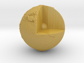 Earth with relief in Tan Fine Detail Plastic
