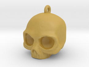 Skull Pendant in Tan Fine Detail Plastic