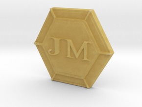 JM's Personal Logo and Board Game Lager in Tan Fine Detail Plastic