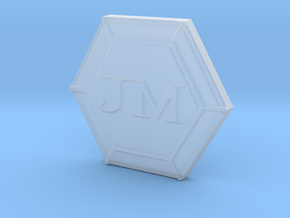 JM's Personal Logo and Board Game Lager in Clear Ultra Fine Detail Plastic