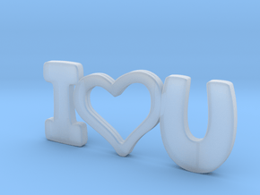I Love You - Photo Frame in Clear Ultra Fine Detail Plastic